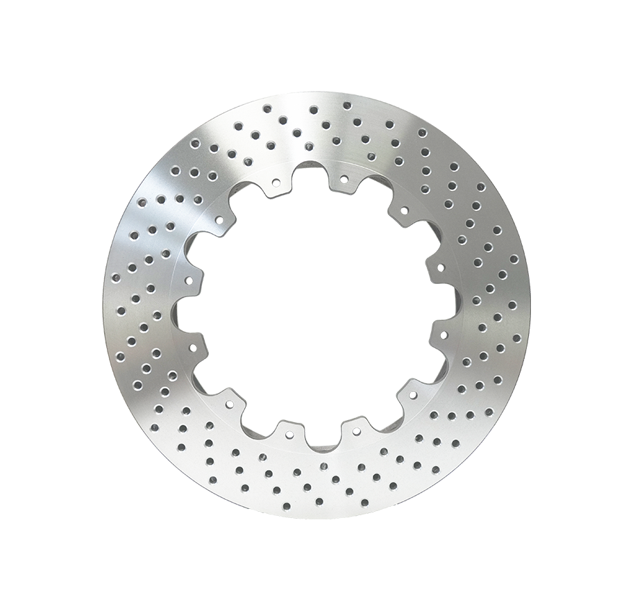 Drilled brake disc